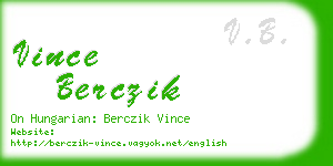 vince berczik business card